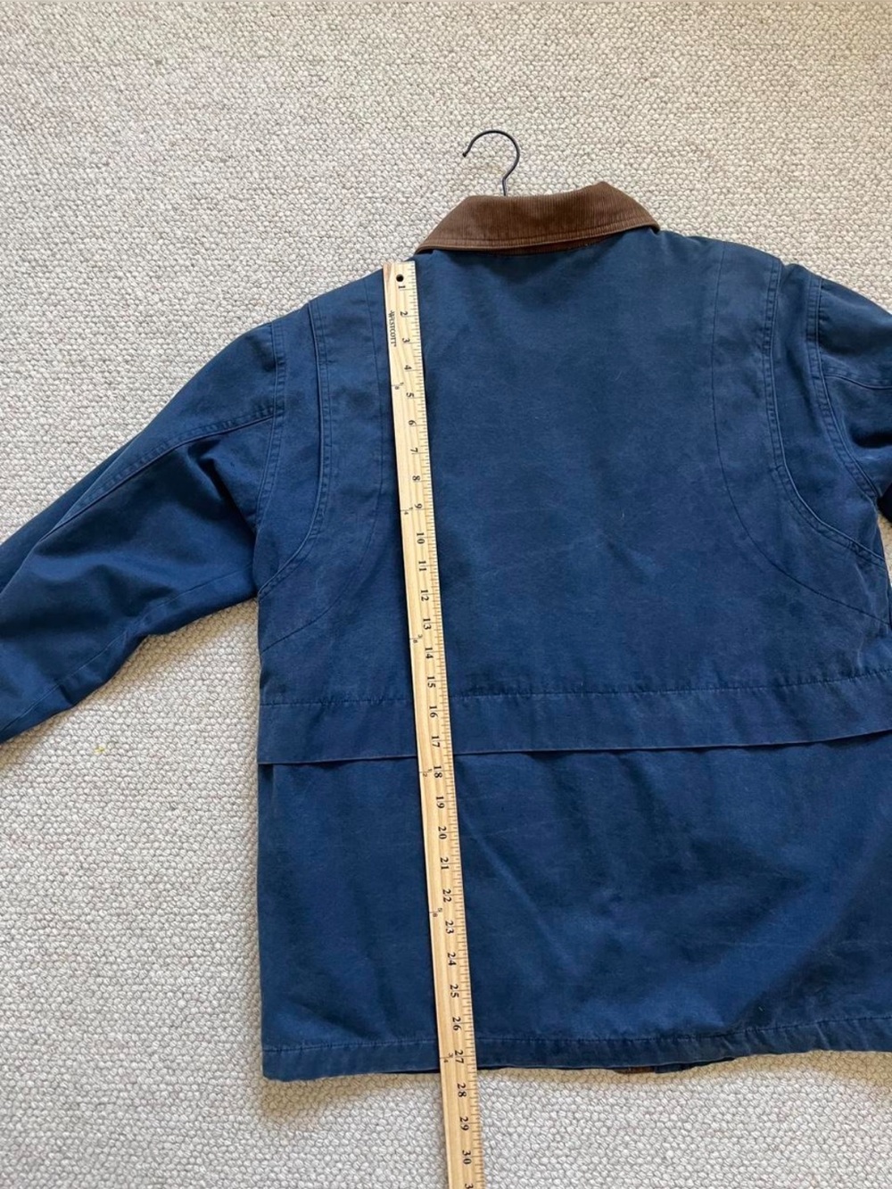 Rubish Women’s Blue Barn Coat Corduroy Collar Plaid Lined Chore Jacket XS - Picture 8 of 9